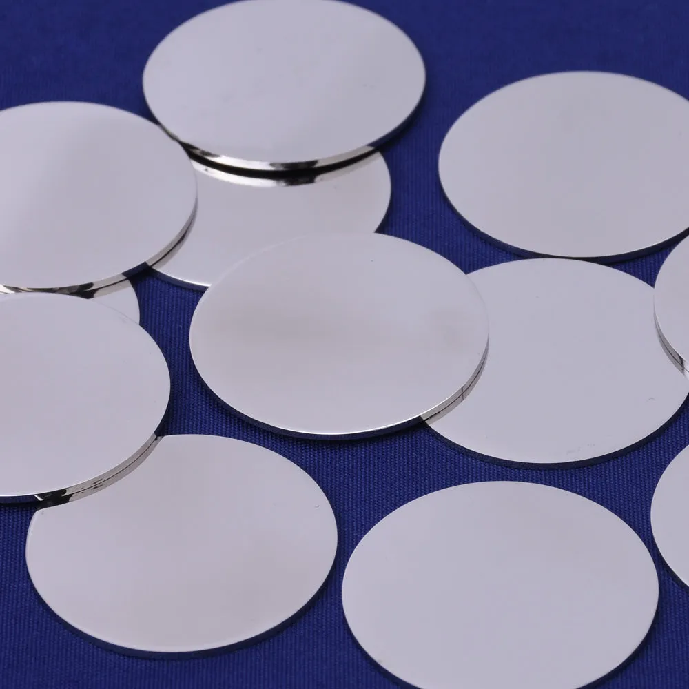 10 tibetara Stainless Steel Stamping Blank Tags about 35mm Diy Round Craft Making Discs