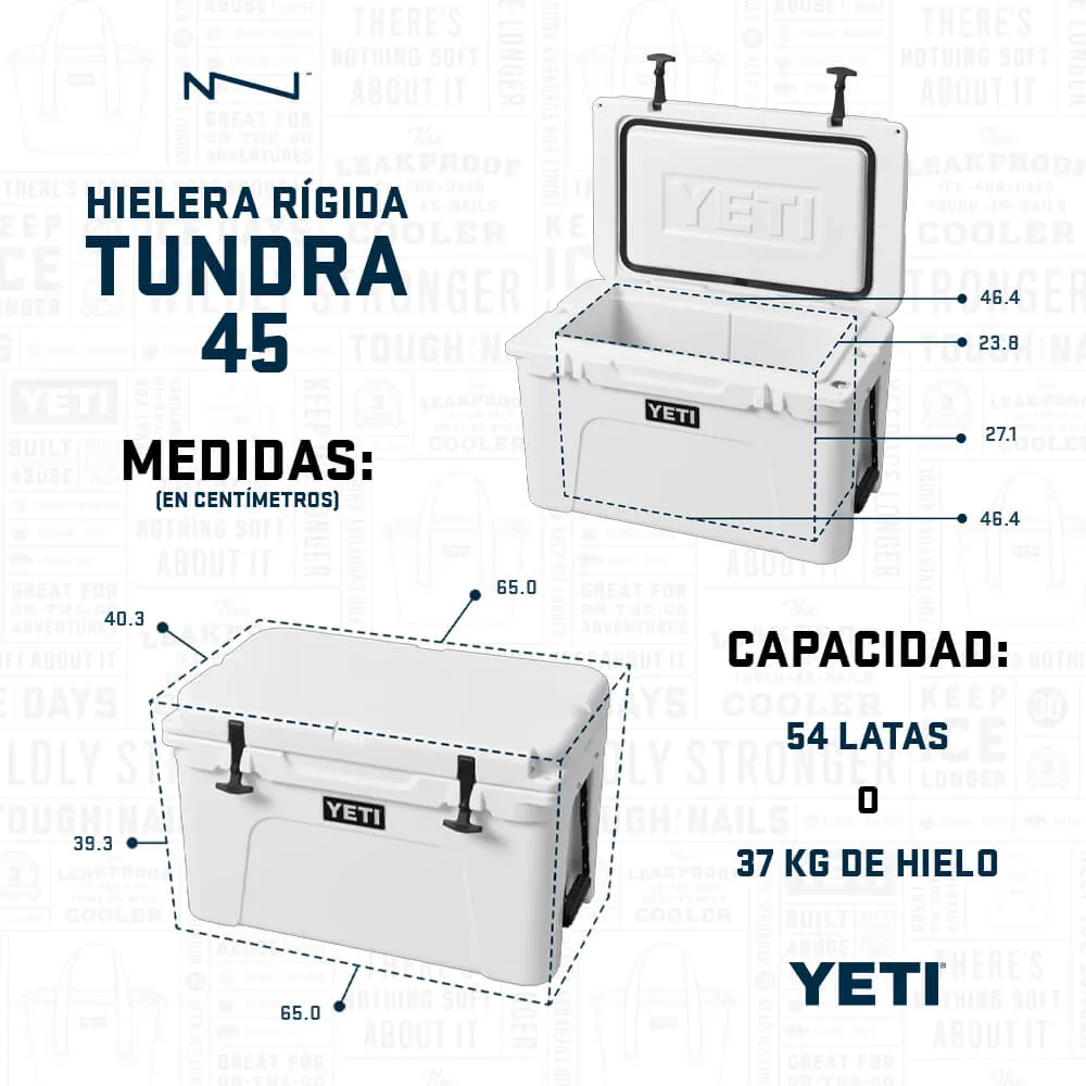 10045350000 HIELERA RIGIDA TUNDRA 45 RESCUE RED MARCA YETI