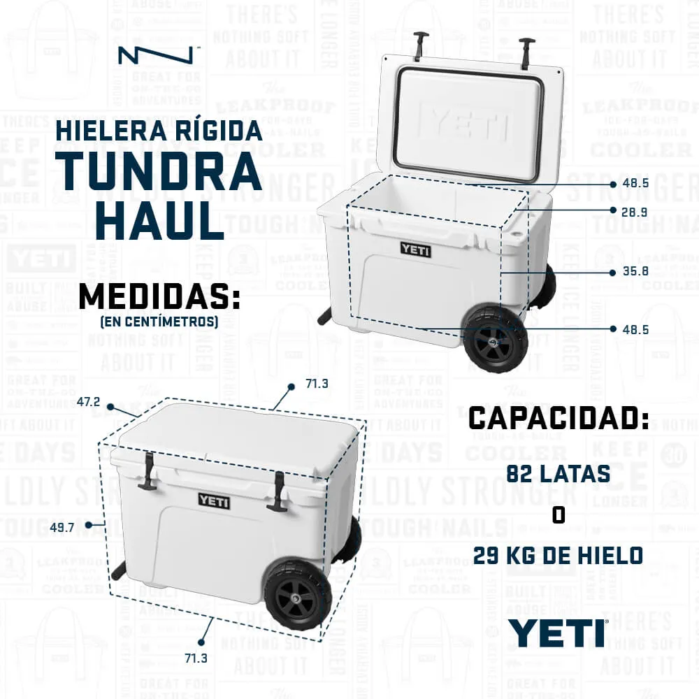 10060020000 HIELERA RIGIDA TUNDRA HAUL BLANCA MARCA YETI