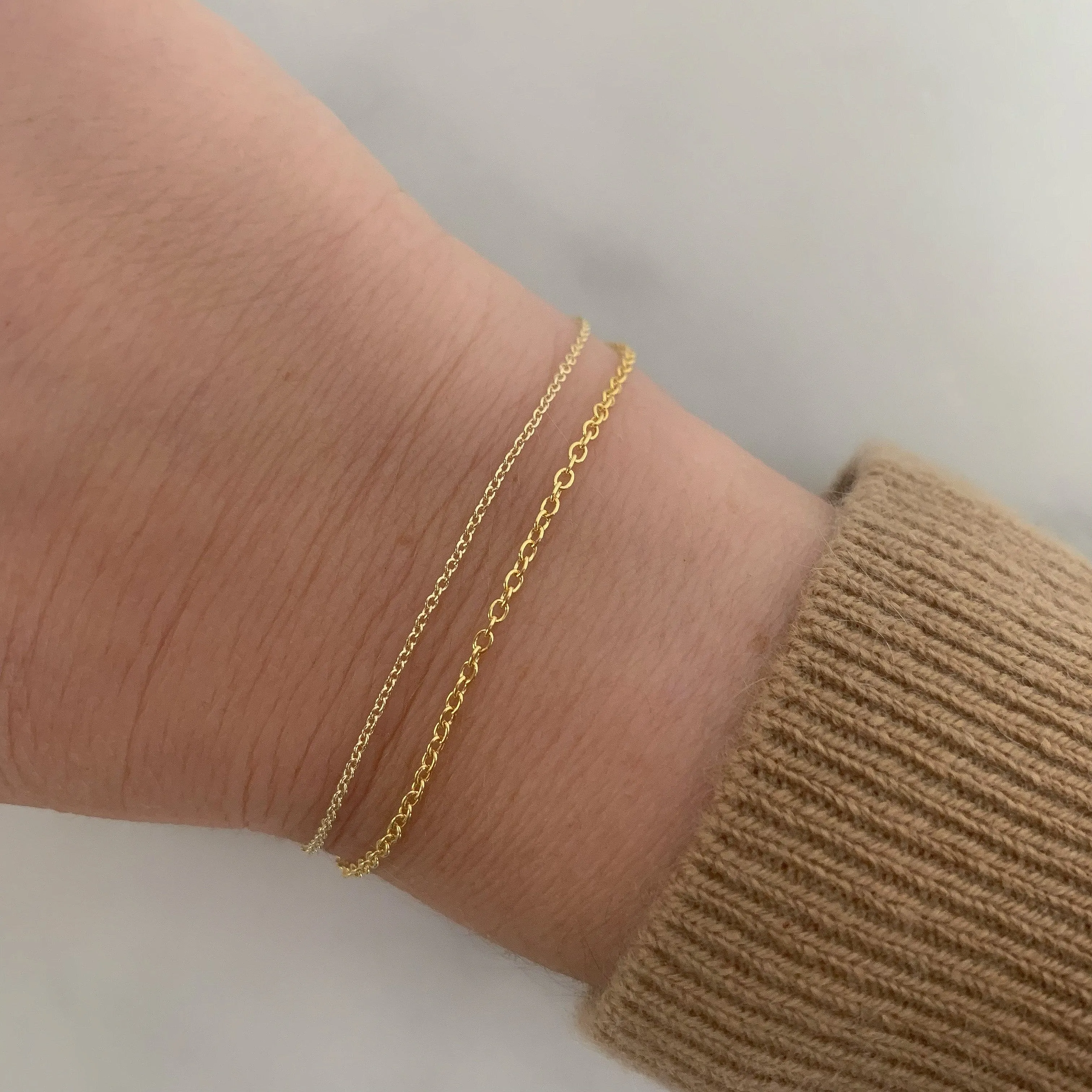 14K Gold Mini Initial Bracelet