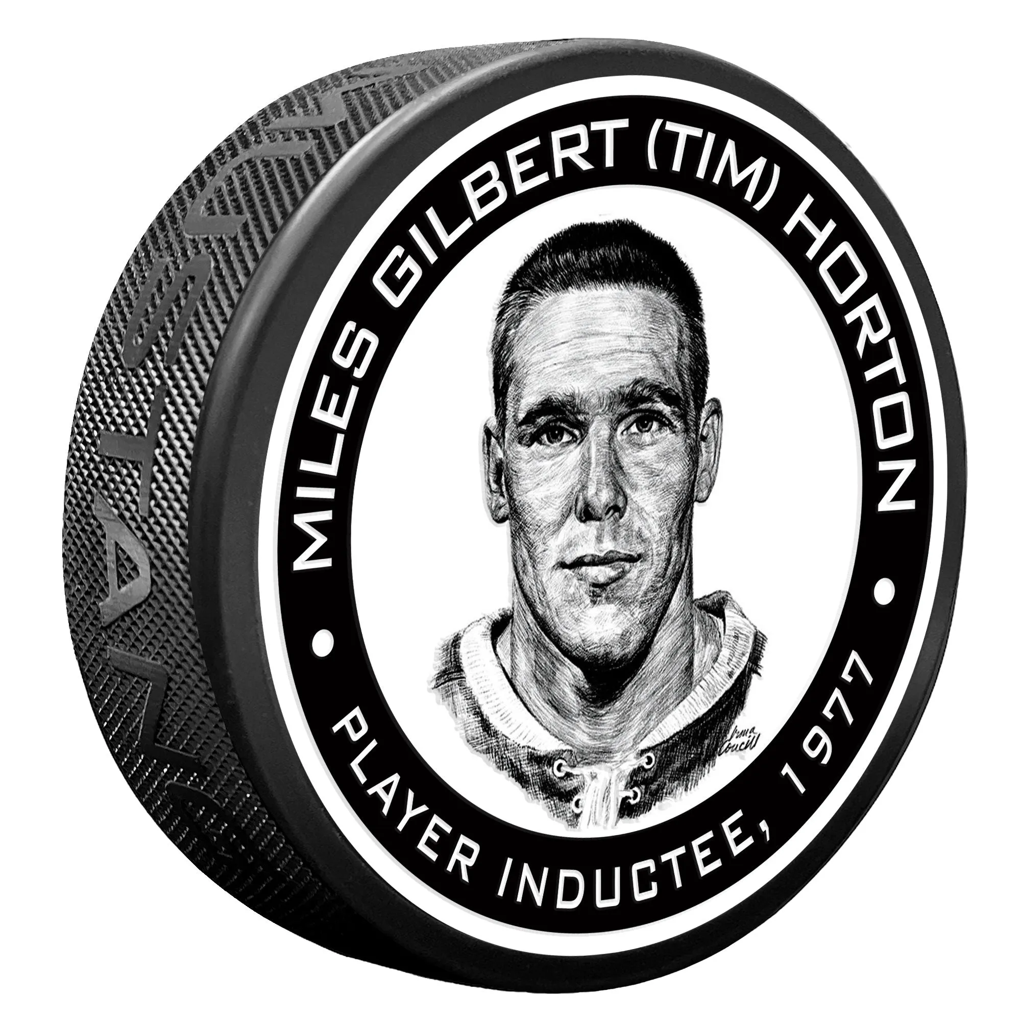 1977 Tim Horton - NHL Legends Textured Puck