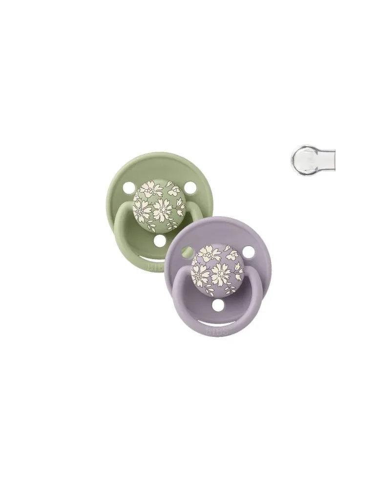 2 CHUPETES BIBS DE LUX CAPEL SAGE MIX SILICONA 