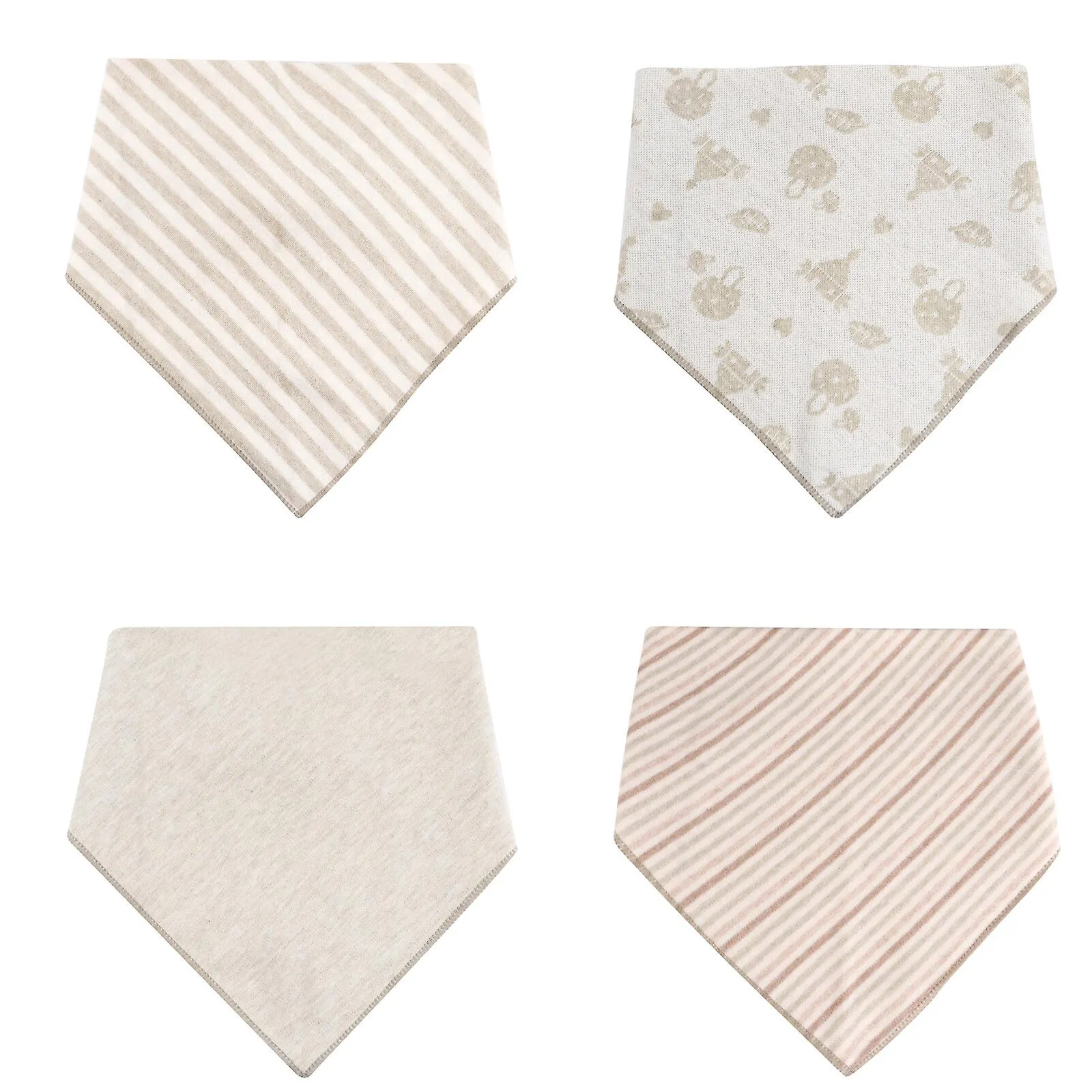 4pcs Baby Cotton Bandana Bibs Feeding Saliva Towels Triangle Baby Eating Bibs