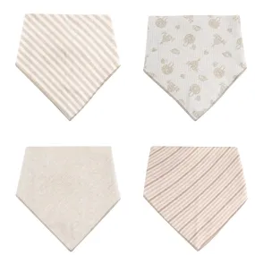 4pcs Baby Cotton Bandana Bibs Feeding Saliva Towels Triangle Baby Eating Bibs