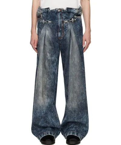 Acne Studios Blue Buckle Jeans