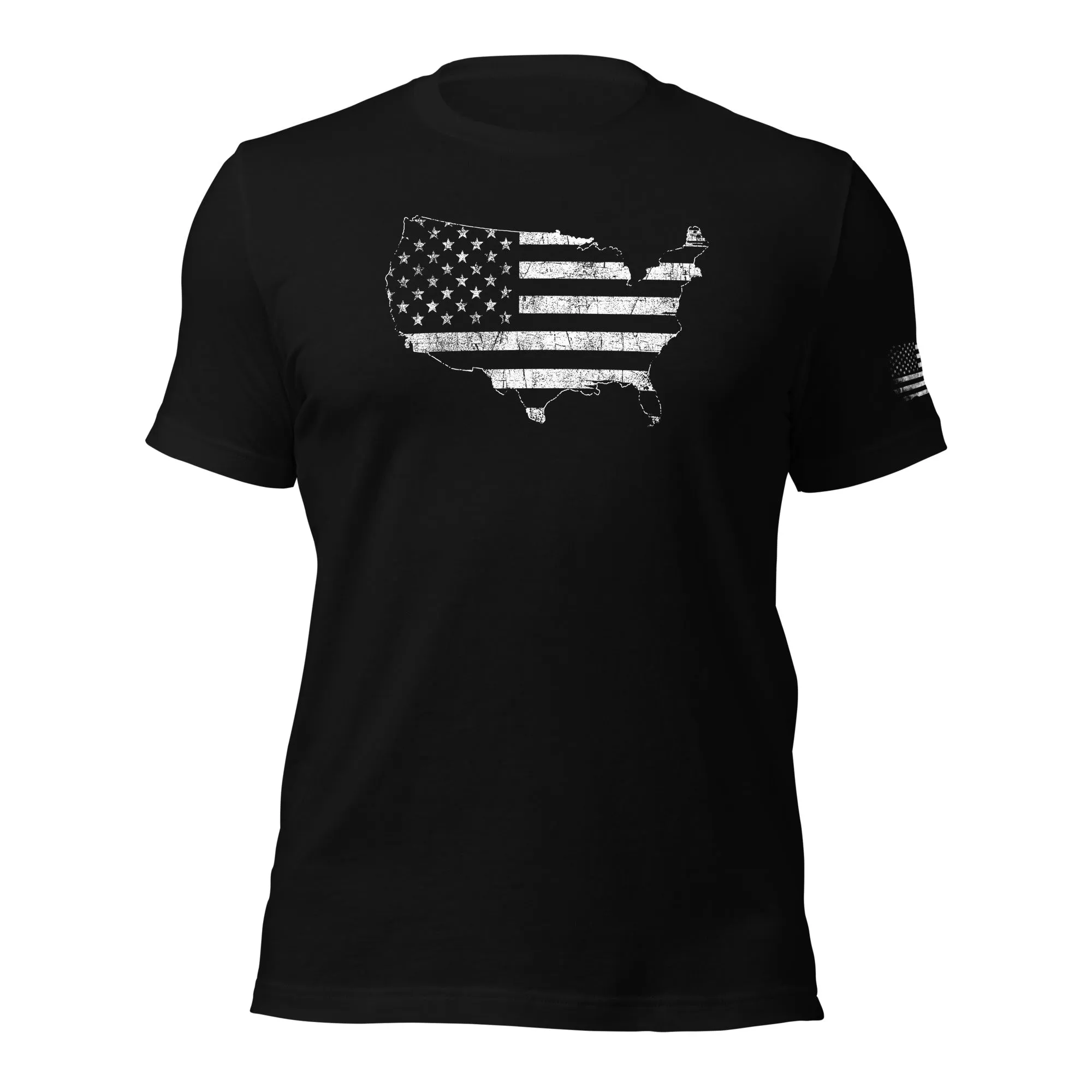 American Flag USA T-Shirt With Sleeve Print