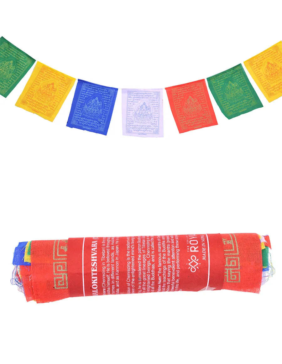 Avalokitasvara Chenrezik Prayer Flag Roll