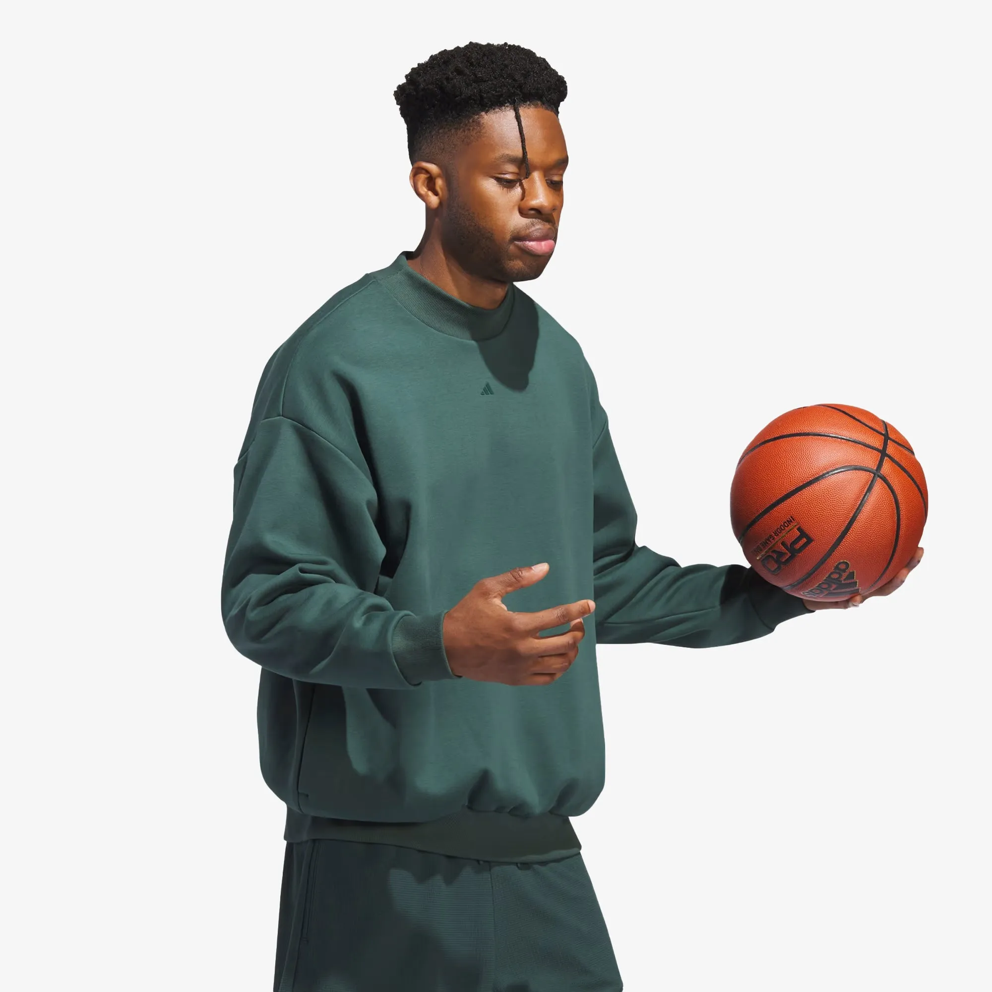 Basketball Crew Sweatshirt - Mineral Green