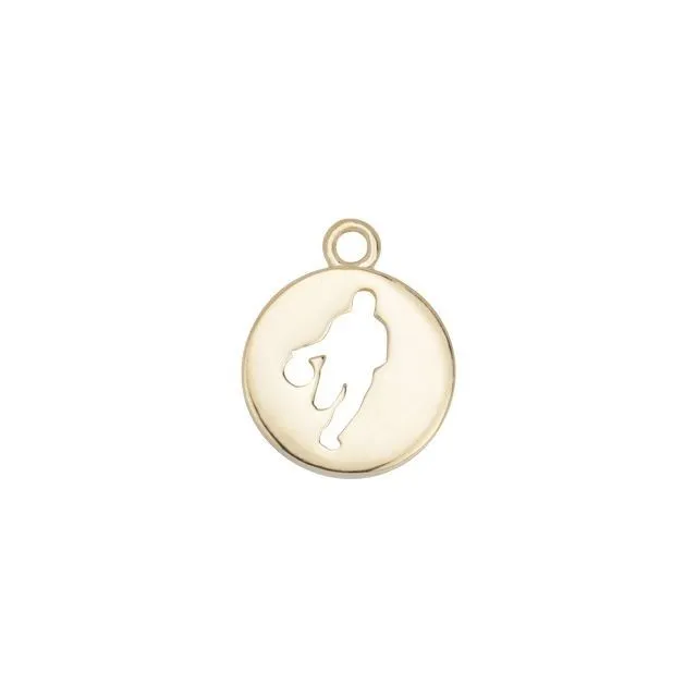 Basketball Player Cut Out Charm, 16x13mm, Gold Plated - Buy Now