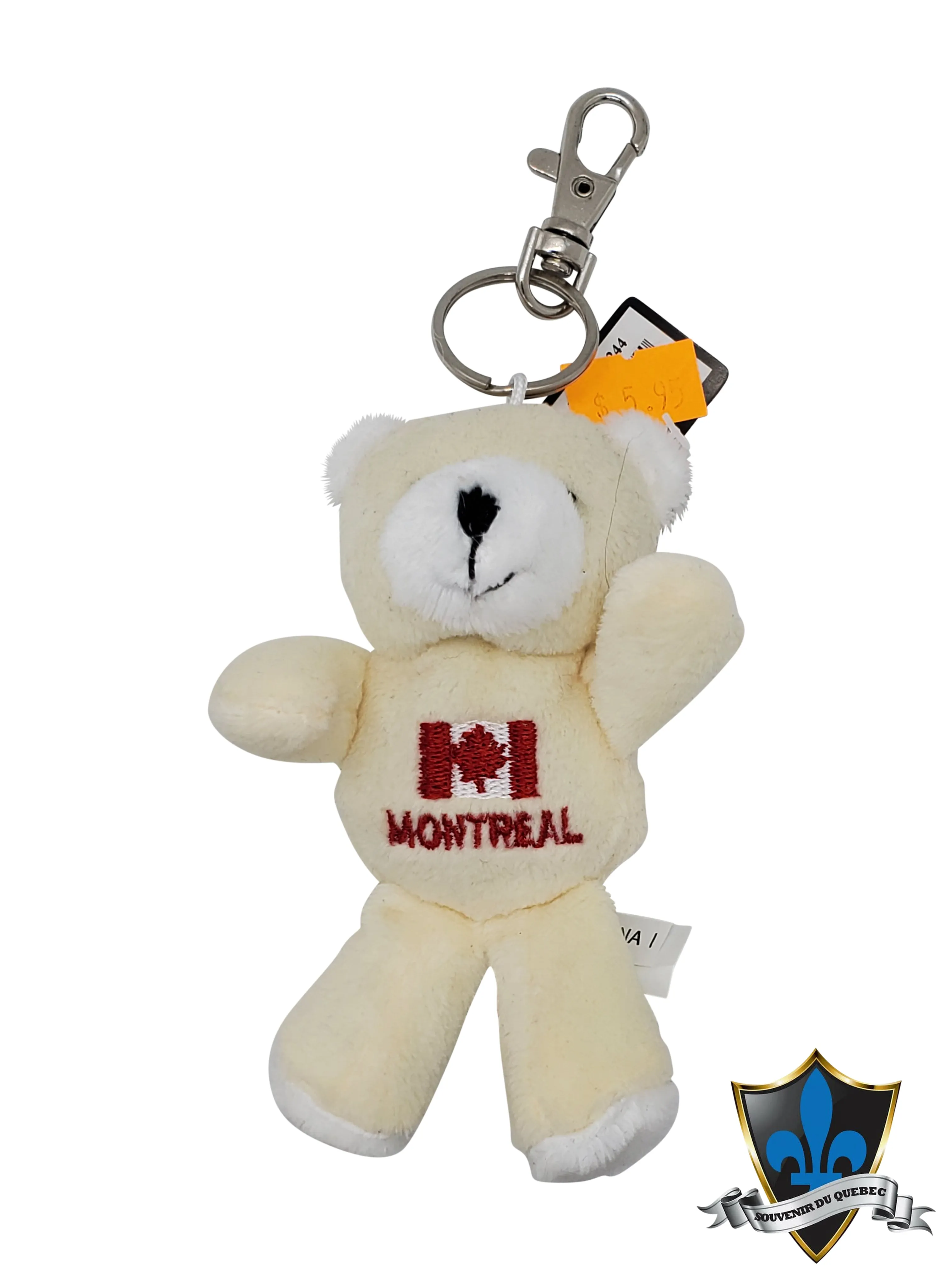 Bear keychain with Montreal