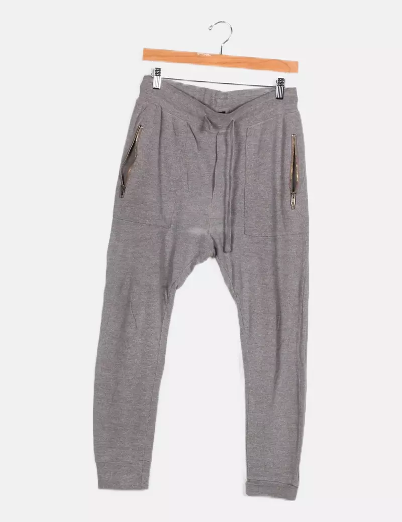 Bershka Pantalón jogger gris