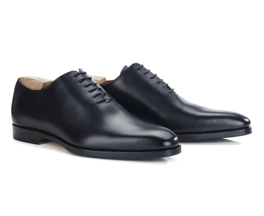 Black Men's Oxford shoes - Leather sole with pad - BELLAGIO PATIN