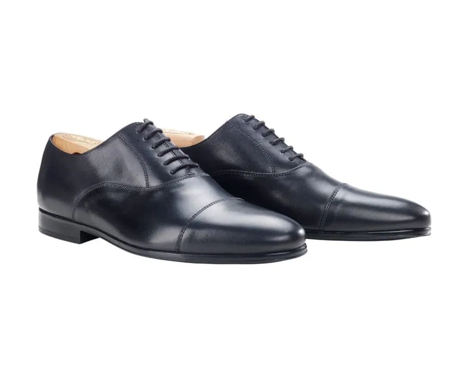 Black Men's Oxford shoes - Rubber outsole - LENNOX GOMME URBAN