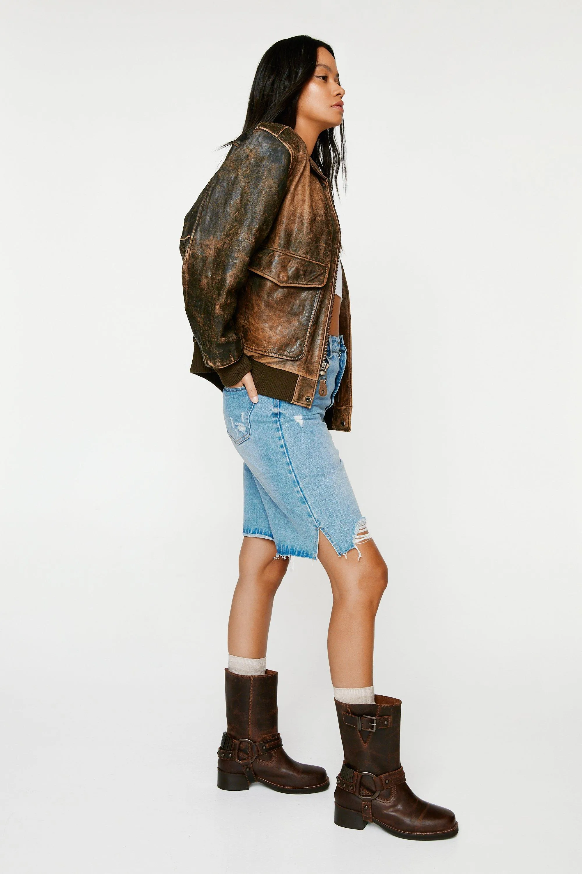 Boots | Tarnished Leather Buckle Harness Ankle Boots | NastyGal