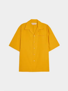 Boxy Fit Logo Bowling Shirt, Light Orange