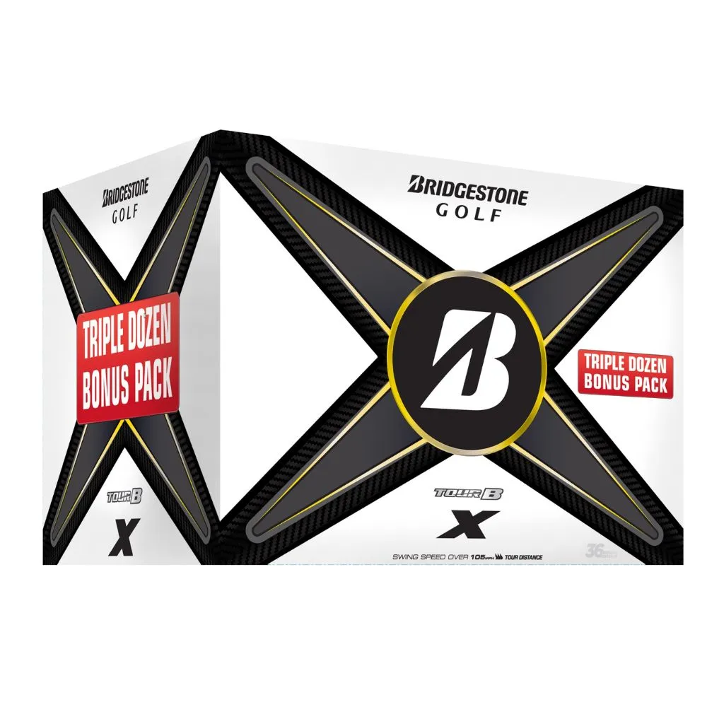 Bridgestone 2024 TOUR B X White - 3 Dozen Trifecta Pack