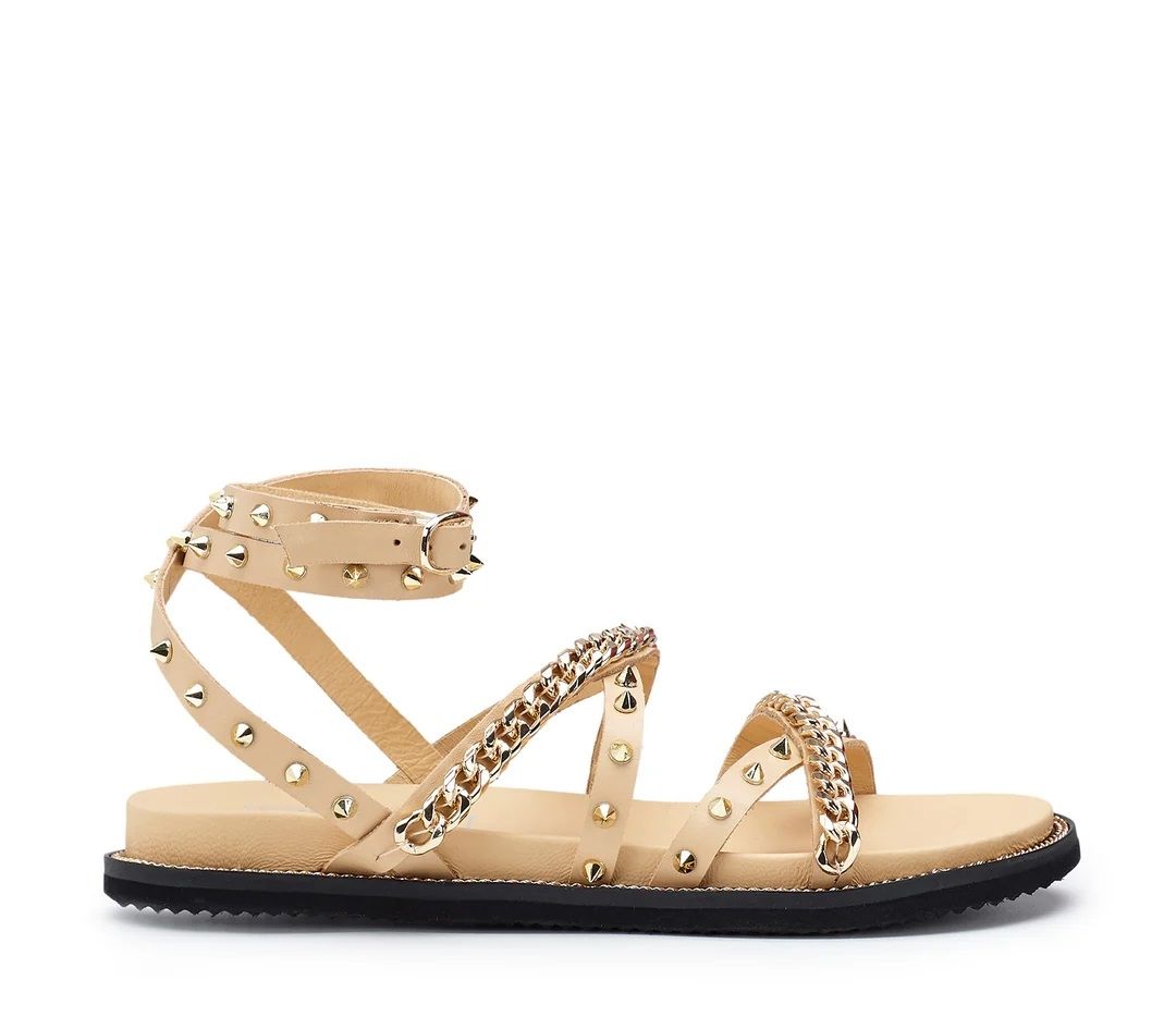 Caramel leather women's cult sandal - ROSHELLE 3886 W CLW388602