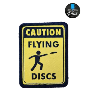 Caution Flying Discs Patches