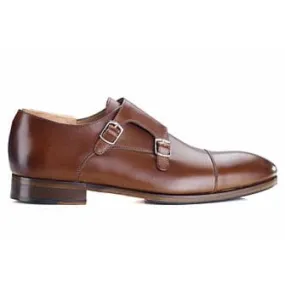 Chestnut Double Buckle Shoes with rubber pad - GRESHEY PATIN