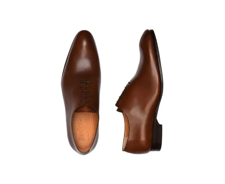 Chestnut Oxford shoes - Leather outsole - TIZZANO