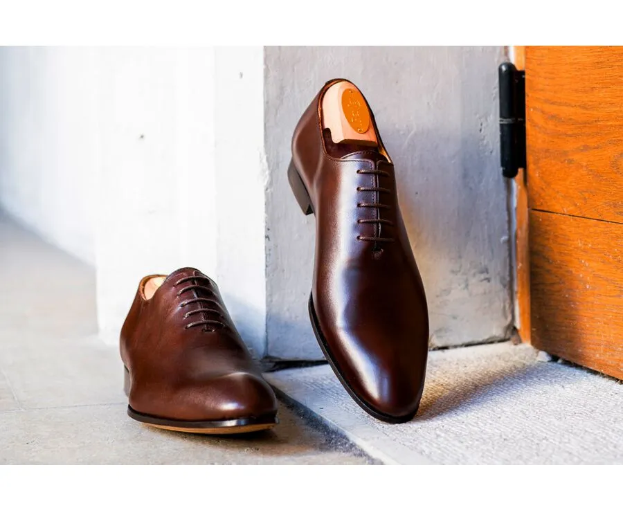 Chestnut Oxford shoes - Leather outsole - TIZZANO