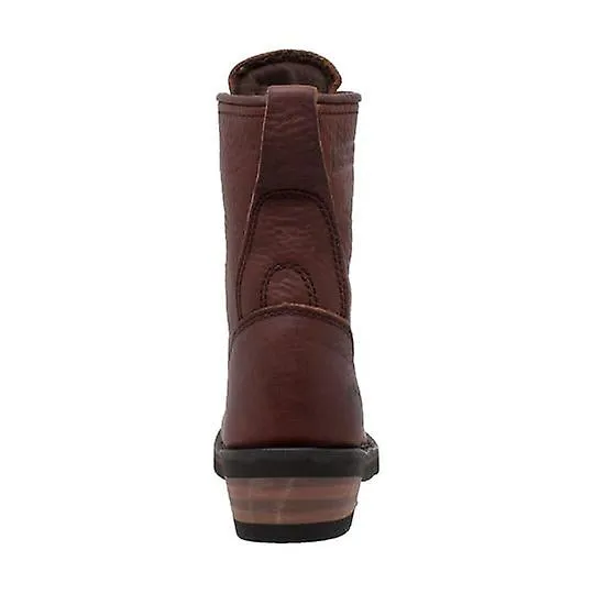 Children's chestnut packer leather boots