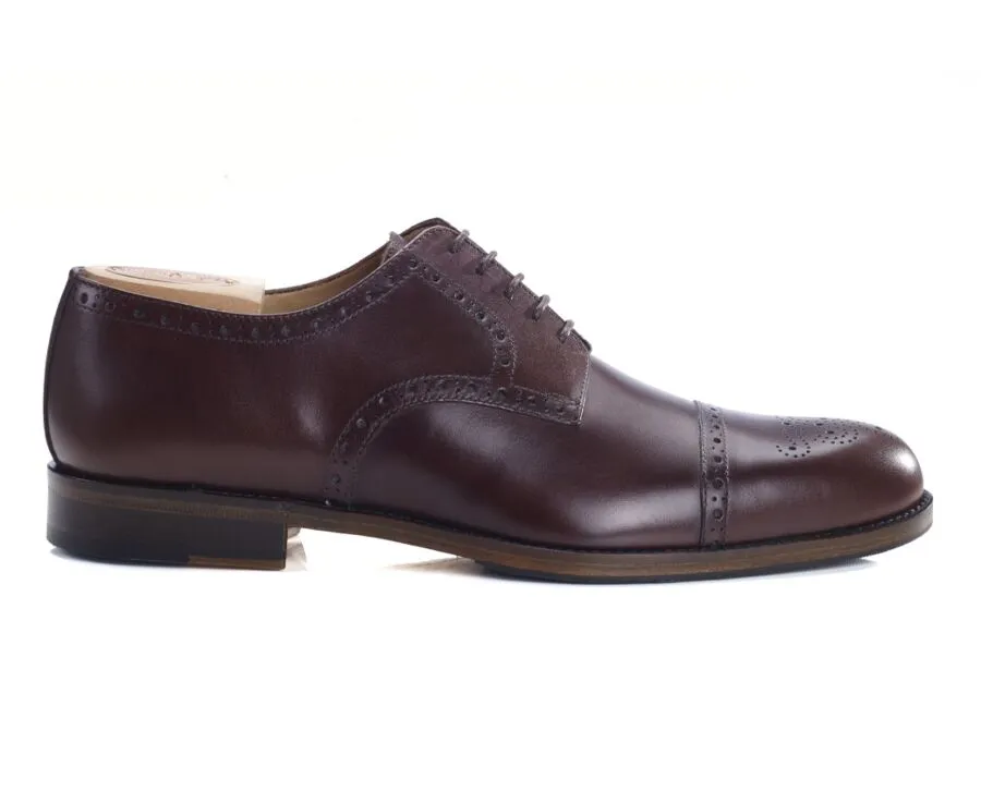 Chocolate Derby Shoes - Leather outsole & rubber pad - BALDERTON PATIN