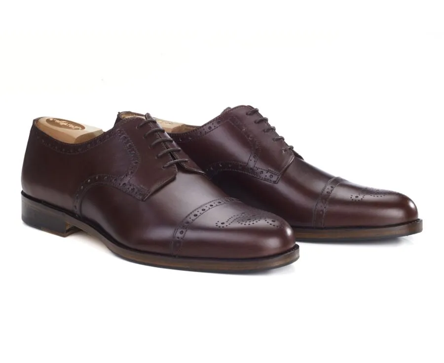 Chocolate Derby Shoes - Leather outsole & rubber pad - BALDERTON PATIN