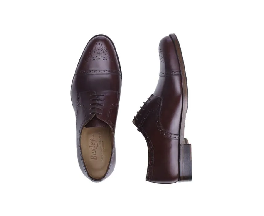 Chocolate Derby Shoes - Leather outsole & rubber pad - BALDERTON PATIN