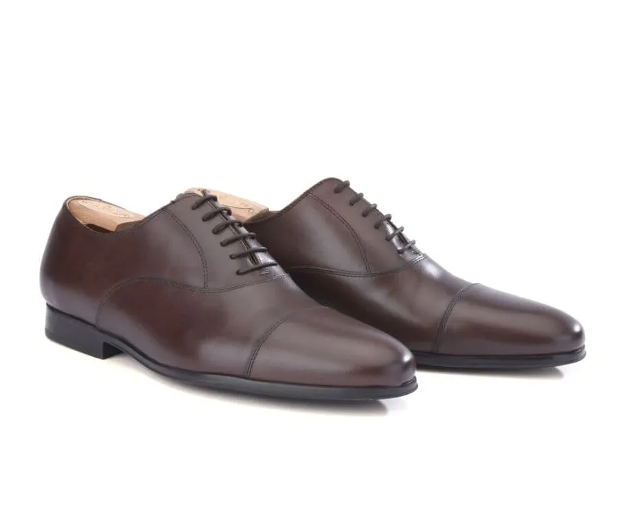 Chocolate Men's Oxford shoes - Rubber outsole - LENNOX GOMME URBAN