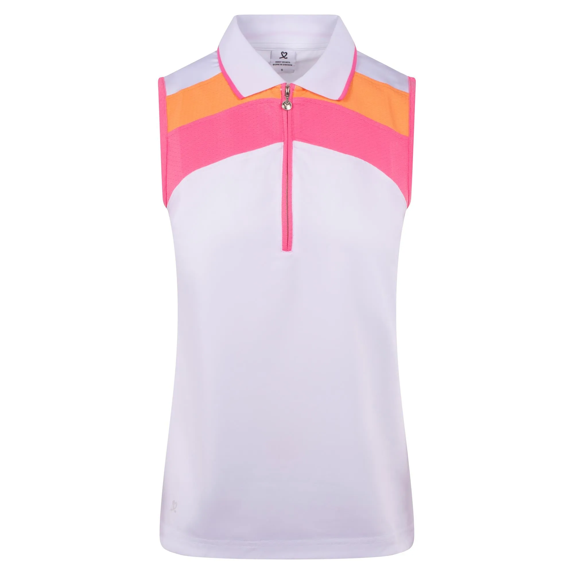 Daily Sports Melton Ladies Sleeveless Golf Polo Shirt White