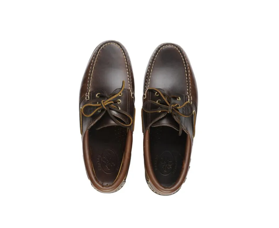 Dark Brown Leather Boat Shoes - BOCA RATON II