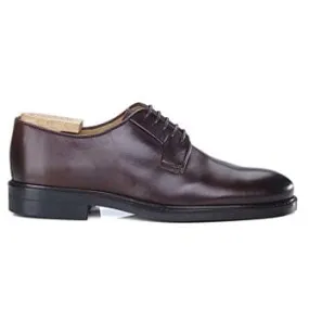 Dark Chocolate Derby Shoes - Rubber outsole - MONTEREY CLASSIC GOMME CITY