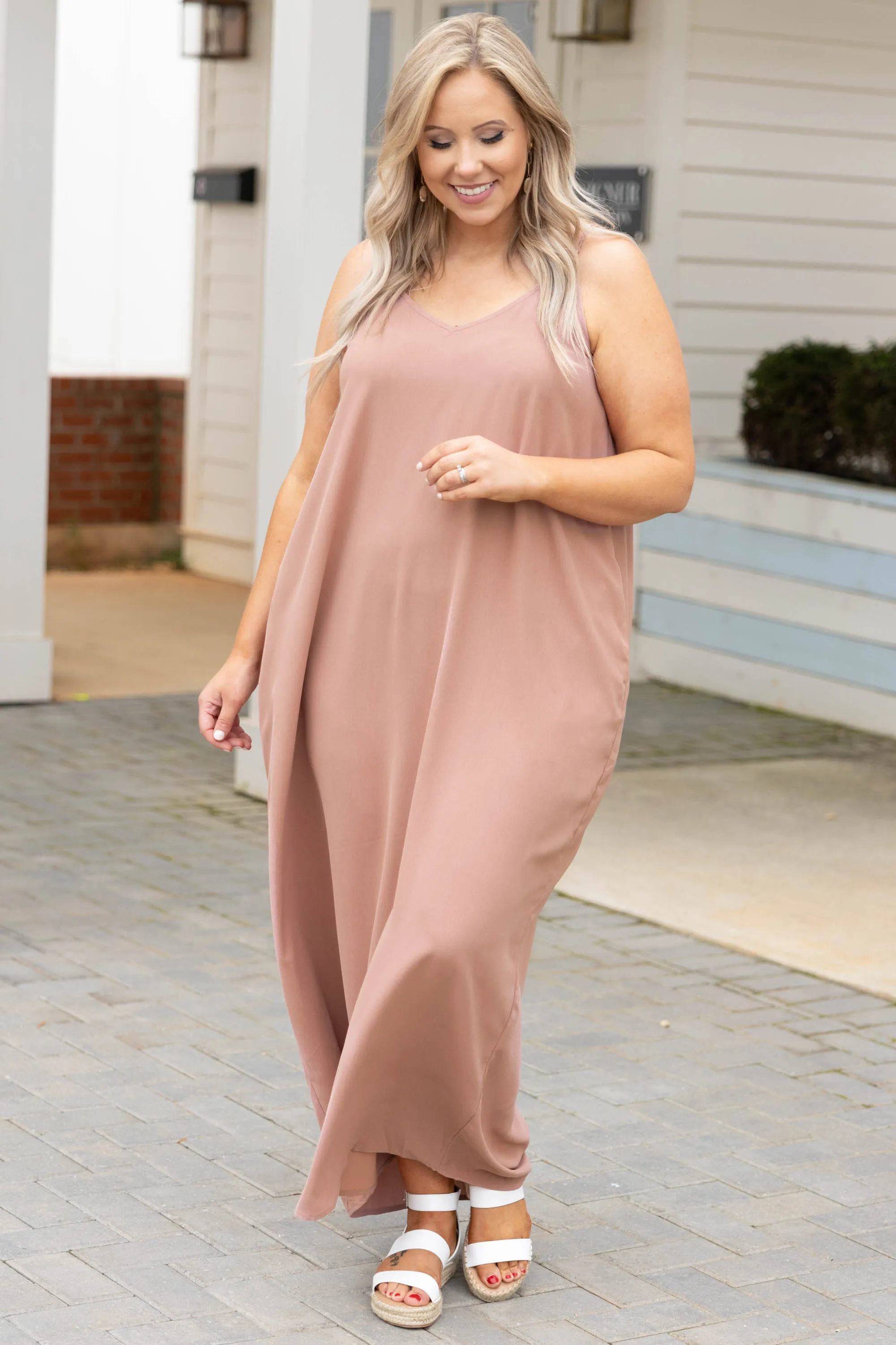 Day to Night Dress - Rose Taupe