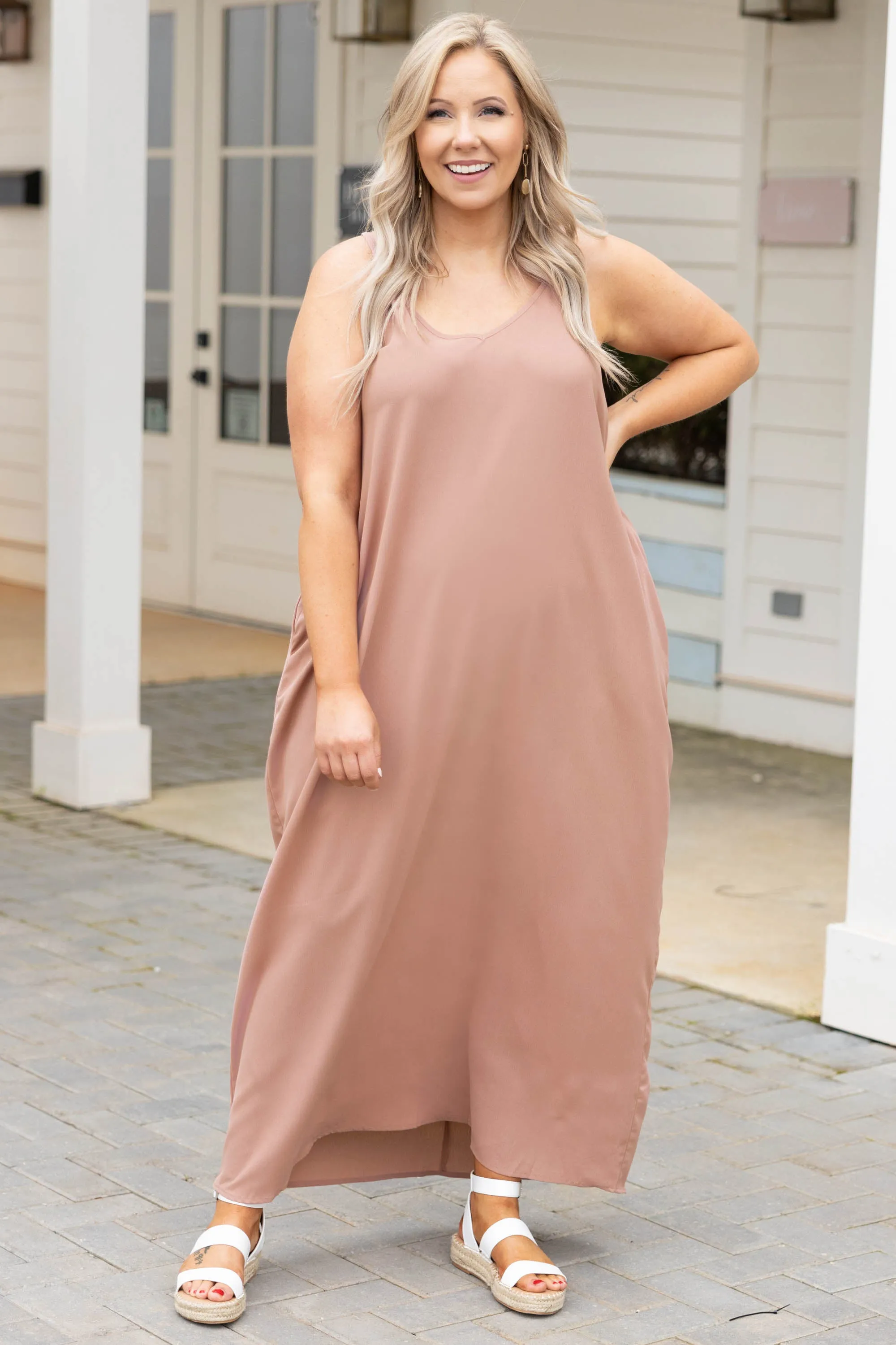 Day to Night Dress - Rose Taupe