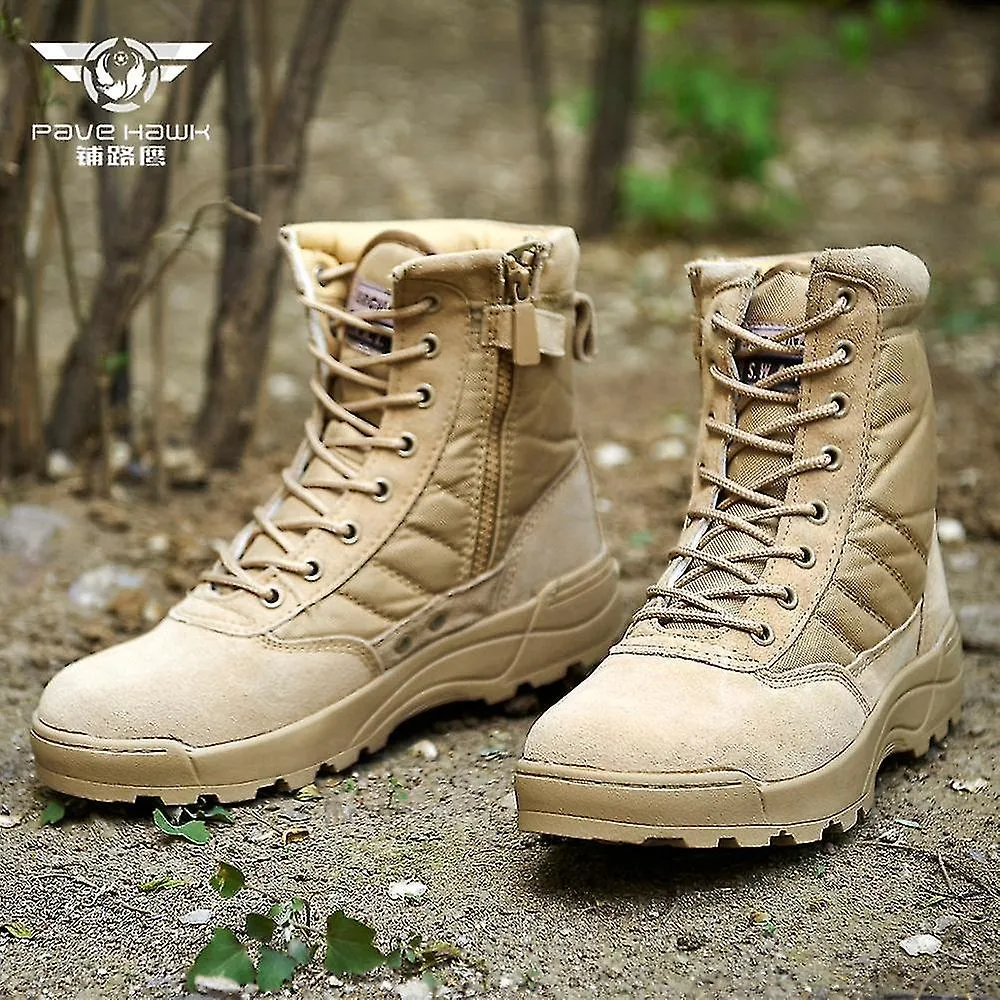 Desert Tactical Military Boots Special Force Uniform Work Safety Shoes Men Women Army Zipper Combat Boots Sneakers