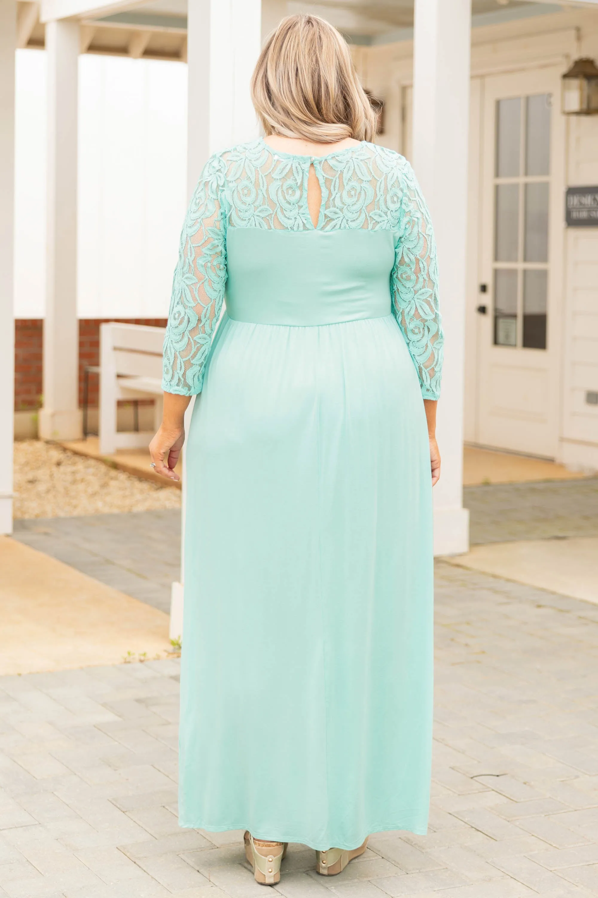 Elegant Maxi Dress in Aqua