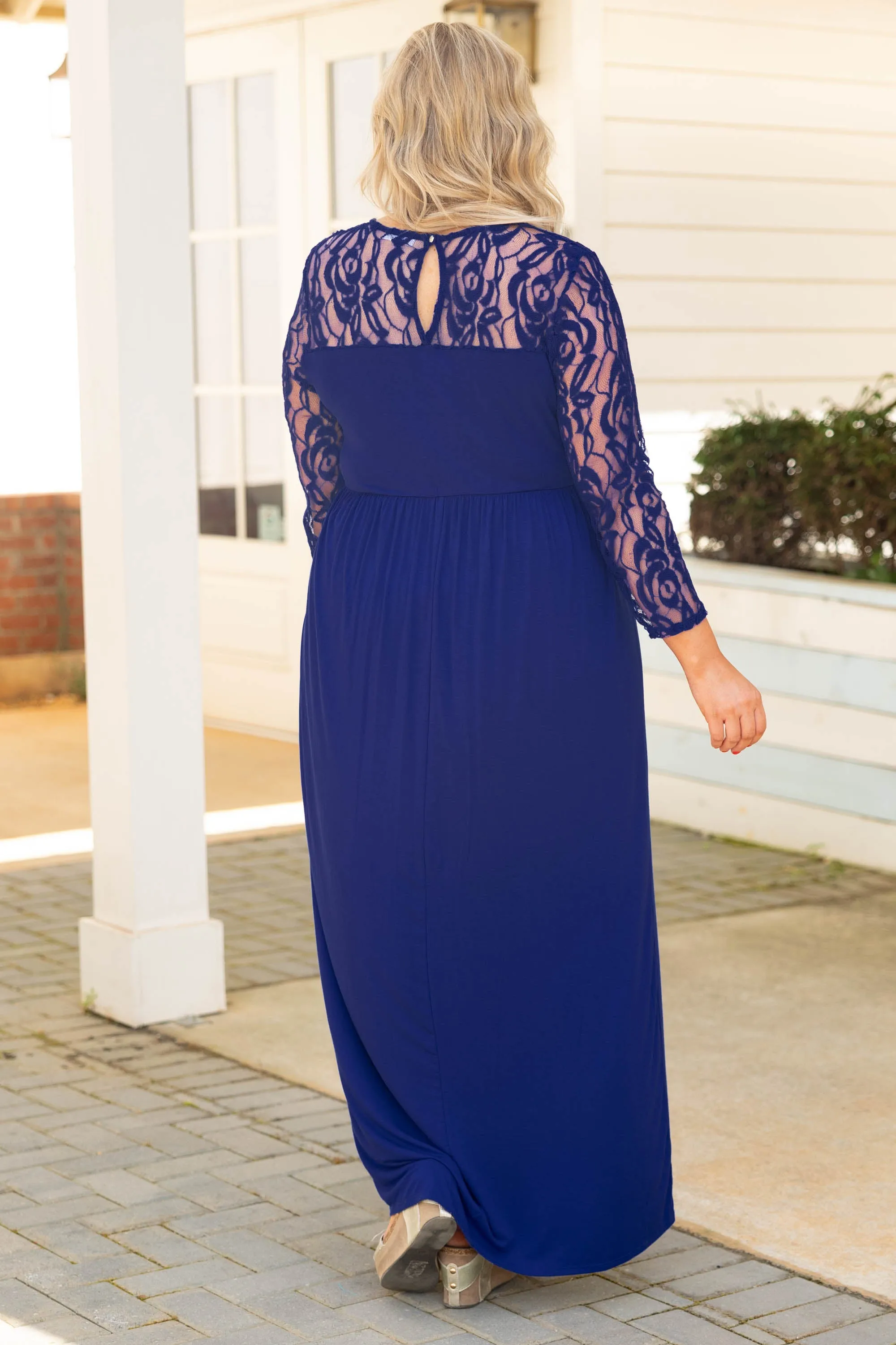 Elegant Maxi Dress, Royal