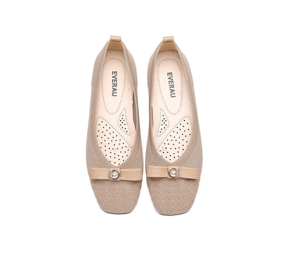 EVERAU Women's Yolanda Flats with Bow - Best Price and Quality.