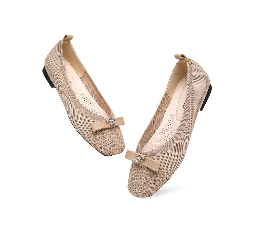 EVERAU Women's Yolanda Flats with Bow - Best Price and Quality.