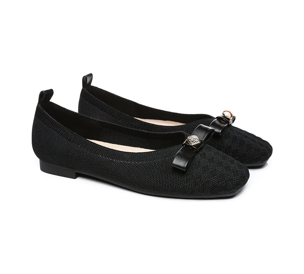 EVERAU Women's Yolanda Flats with Bow - Best Price and Quality.