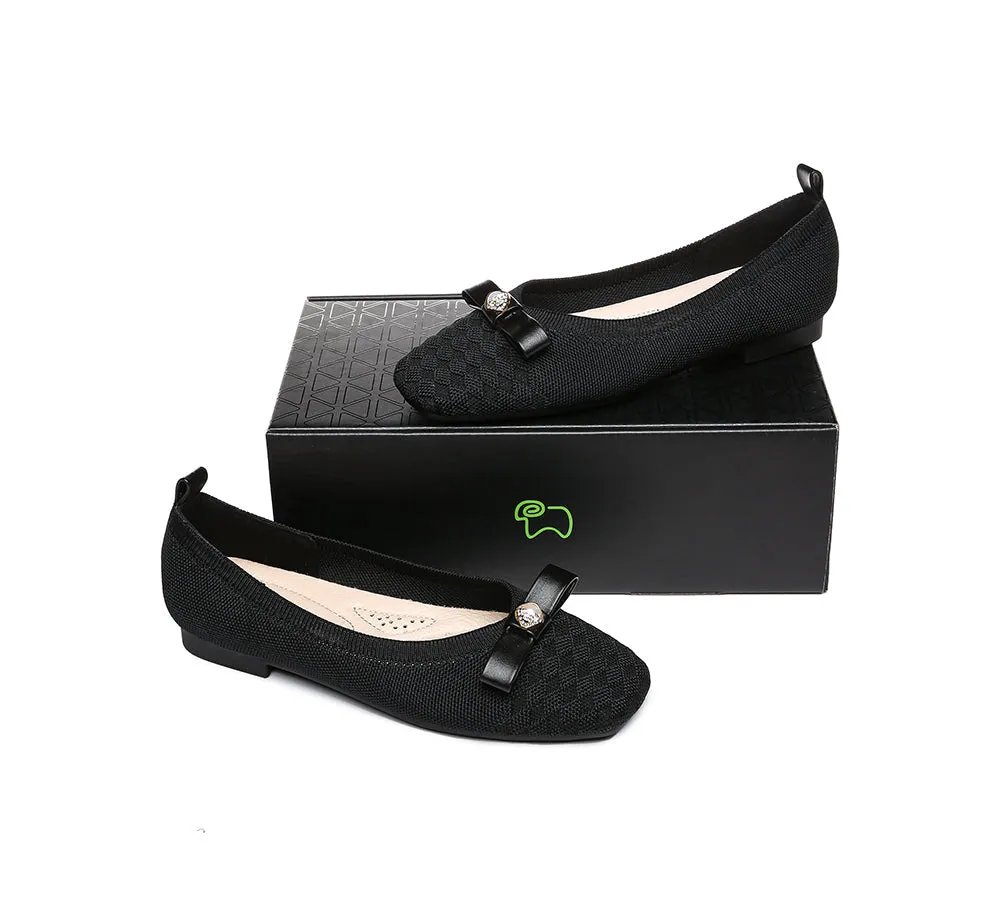 EVERAU Women's Yolanda Flats with Bow - Best Price and Quality.