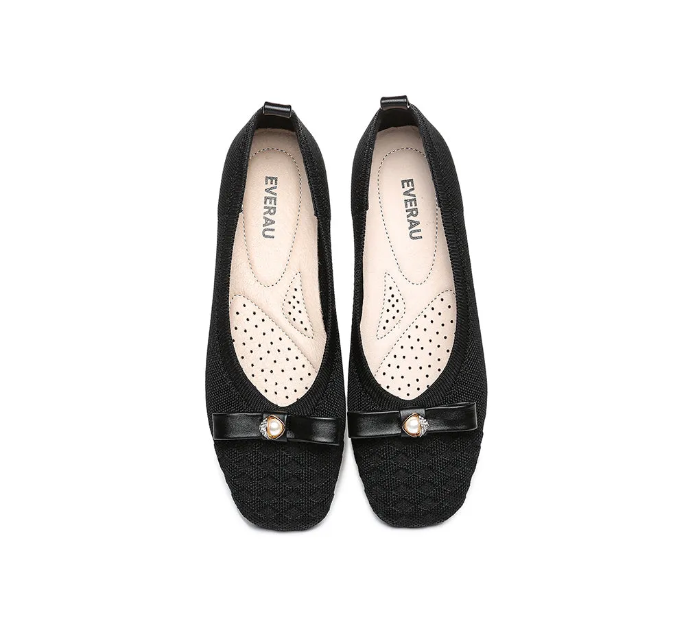 EVERAU Women's Yolanda Flats with Bow - Best Price and Quality.