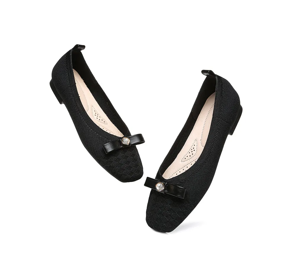 EVERAU Women's Yolanda Flats with Bow - Best Price and Quality.