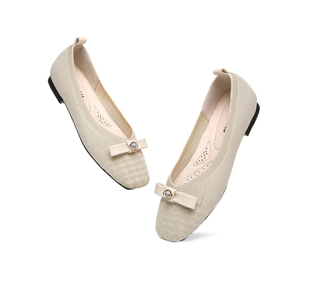 EVERAU Women's Yolanda Flats with Bow - Best Price and Quality.