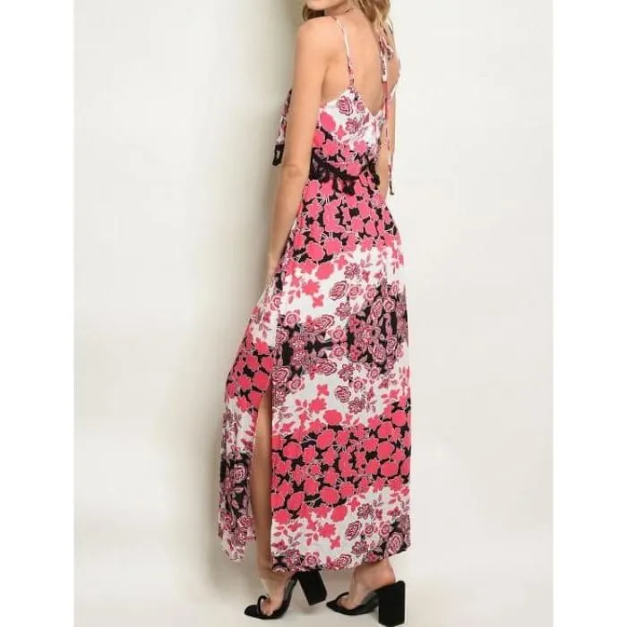 Fuchsia Maxi Dress - Floral