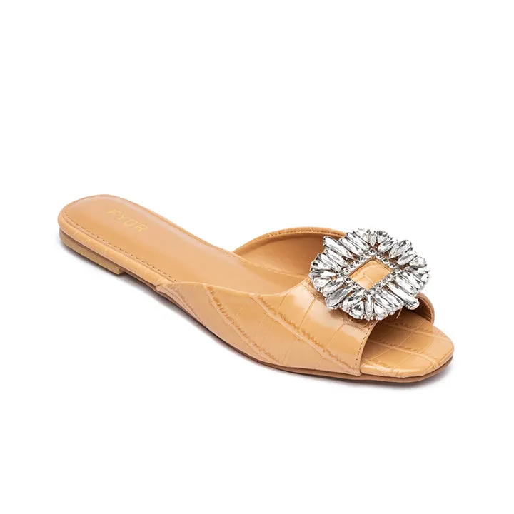 Gem Flat Sandal MY 212 - Embellished with Gems