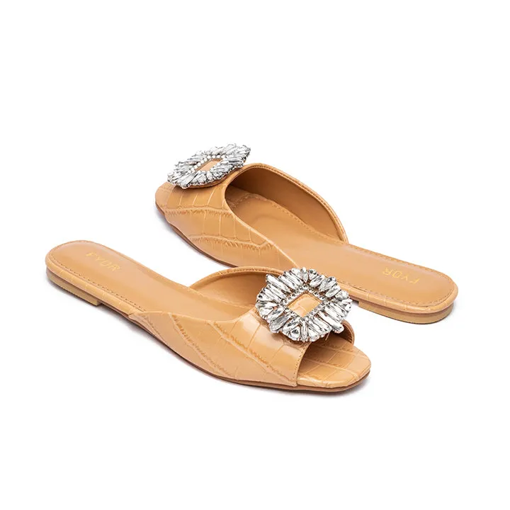 Gem Flat Sandal MY 212 - Embellished with Gems