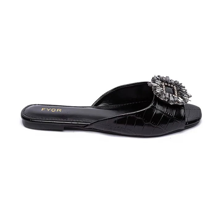 Gem Flat Sandal MY 212 - Embellished with Gems