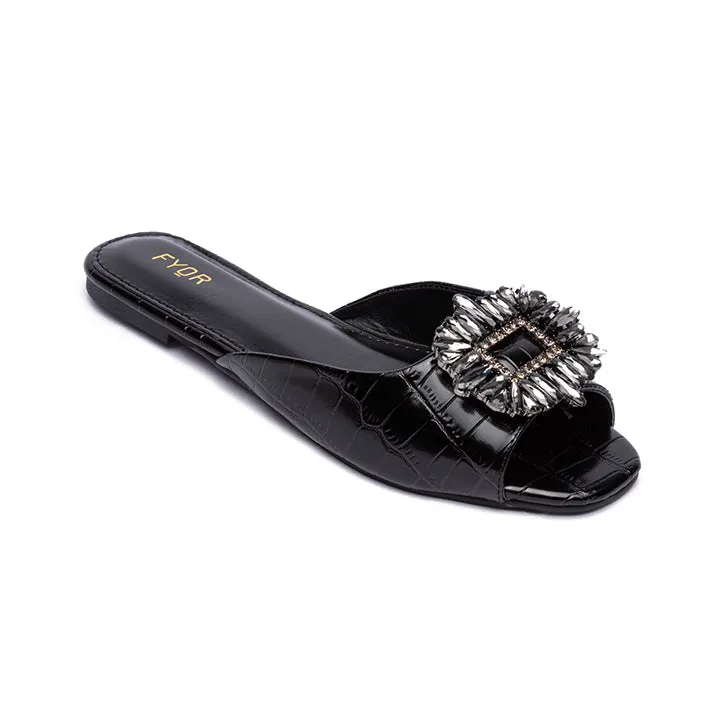 Gem Flat Sandal MY 212 - Embellished with Gems